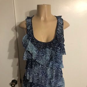 Express L size. Top with Lawyers asymmetrical cuts